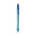 BIC ReVolution Ocean Bound Ballpoint Pen, Retractable, Medium 1 mm, Blue Ink/Translucent Blue Barrel, Dozen