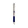 Zebra F-402 Ballpoint Pen, Retractable, Fine 0.7 mm, Blue Ink, Stainless Steel/Blue Barrel, 2/Pack