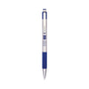 Zebra G-301 Gel Pen, Retractable, Medium 0.7 mm, Blue Ink, Stainless Steel/Blue Barrel