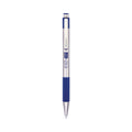 Zebra G-301 Gel Pen, Retractable, Medium 0.7 mm, Blue Ink, Stainless Steel/Blue Barrel