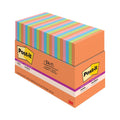 Post-it Pads in Energy Boost Collection Colors, Note Ruled, 4" x 6", 45 Sheets/Pad, 24 Pads/Pack