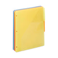 Smead Three-Ring Binder Poly Index Dividers with Pocket, 9.75 x 11.25, Assorted Colors, 30/Box