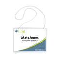 C-Line Specialty Name Badge Holder Kits, 4 x 3, Horizontal Orientation, White, 50/Box