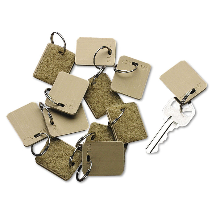 SecurIT Extra Blank Hook and Loop Tags, Security-Backed, 1.13 x 1, Beige, 12/Pack