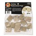 SecurIT Extra Blank Hook and Loop Tags, Security-Backed, 1.13 x 1, Beige, 12/Pack