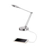 Alera Adjustable LED Task Lamp with USB Port, 11"w x 6.25"d x 26"h, Brushed Nickel