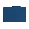 Smead Six-Section Pressboard Top Tab Classification Folders with SafeSHIELD Fasteners, 2 Dividers, Legal Size, Dark Blue, 10/Box