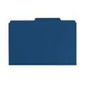 Smead Six-Section Pressboard Top Tab Classification Folders with SafeSHIELD Fasteners, 2 Dividers, Legal Size, Dark Blue, 10/Box