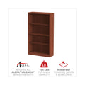 Alera Valencia Series Bookcase, Four-Shelf, 31.75w x 14d x 54.88h, Medium Cherry
