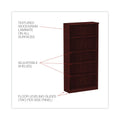 Alera Valencia Series Bookcase, Five-Shelf, 31.75w x 14d x 64.75h, Mahogany