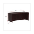 Alera Valencia Series Straight Front Desk Shell, 65" x 29.5" x 29.63", Mahogany