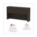 Alera Valencia Series Hutch with Doors, 4 Compartments, 64.75w x 15d x 35.38h, Espresso