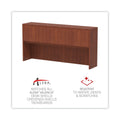 Alera Valencia Series Hutch with Doors, 4 Compartments, 70.63w x 15d x 35.38h, Medium Cherry