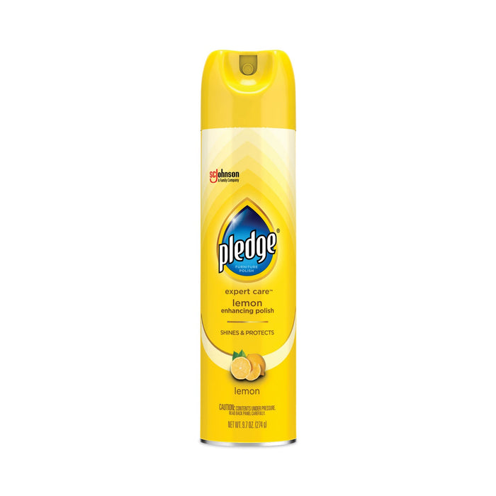 Pledge Furniture Polish, Lemon, 9.7 oz Aerosol Spray