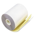 Iconex Impact Printing Carbonless Paper Rolls, 0.69" Core, 3.25" x 80 ft, White/Canary, 60/Carton