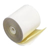 Iconex Impact Printing Carbonless Paper Rolls, 3" x 90 ft, White/Canary, 50/Carton