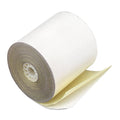 Iconex Impact Printing Carbonless Paper Rolls, 2.25" x 70 ft, White/Canary, 50/Carton
