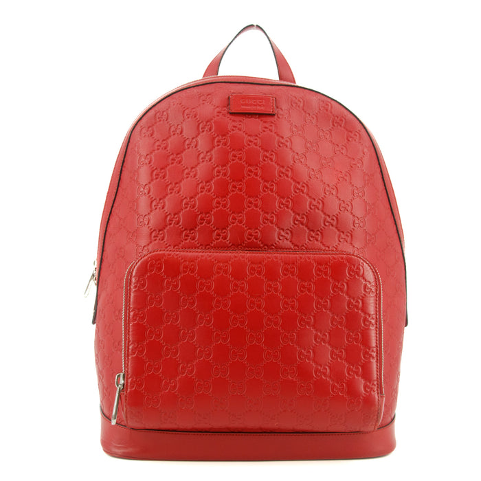 Gucci Red Guccisima Leather Backpack #7692 by Bolt Boutique
