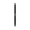 Sharpie S-Gel Premium Metal Barrel Gel Pen, Retractable, Medium 0.7 mm, Black Ink, Black Barrel, Dozen