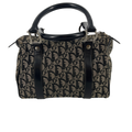 Christian Dior Black Canvas x Leather Trotter Mini Boston Bag #7700 by Bolt Boutique