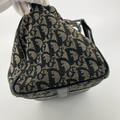 Christian Dior Black Canvas x Leather Trotter Mini Boston Bag #7700 by Bolt Boutique