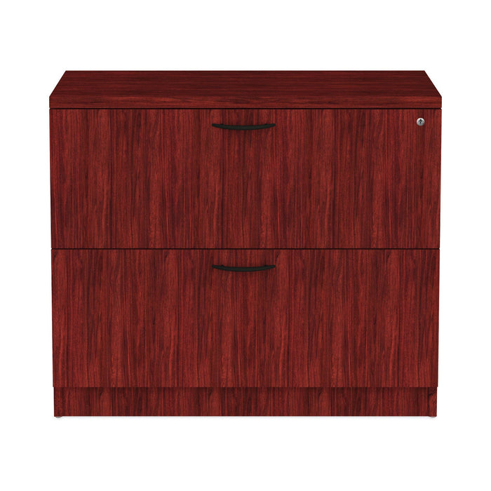 Alera Valencia Series Lateral File, 2 Legal/Letter-Size File Drawers, Mahogany, 34" x 22.75" x 29.5"