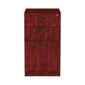Alera Valencia Series Full Pedestal File, Left/Right, 3-Drawers: Box/Box/File, Legal/Letter, Mahogany, 15.63" x 20.5" x 28.5"