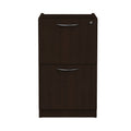 Alera Valencia Series Full Pedestal File, Left or Right, 2 Legal/Letter-Size File Drawers, Espresso, 15.63" x 20.5" x 28.5"