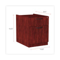 Alera Valencia Series Hanging Pedestal File, Left/Right, 2-Drawers: Box/File, Legal/Letter, Mahogany, 15.63" x 20.5" x 19.25"