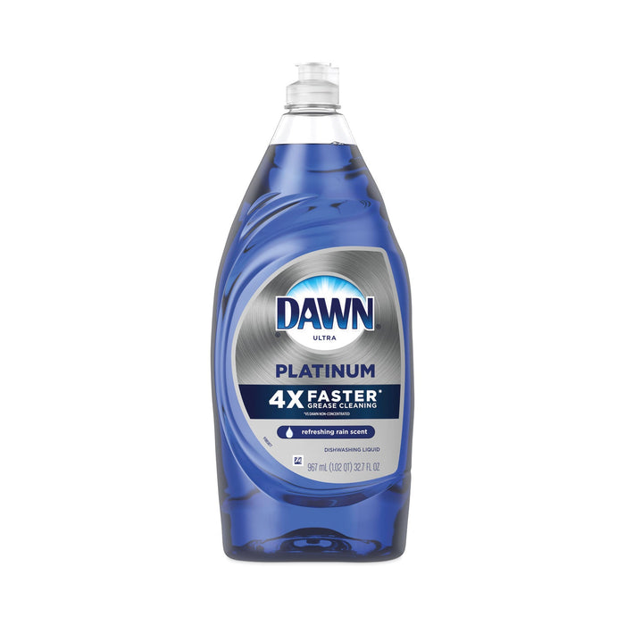 Dawn Platinum Liquid Dish Detergent, Refreshing Rain Scent, 32.7 oz Bottle, 8/Carton