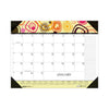 House of Doolittle Recycled Desk Pad Calendar, Geometric Artwork, 22 x 17, White Sheets, Black Binding/Corners,12-Month (Jan to Dec): 2023