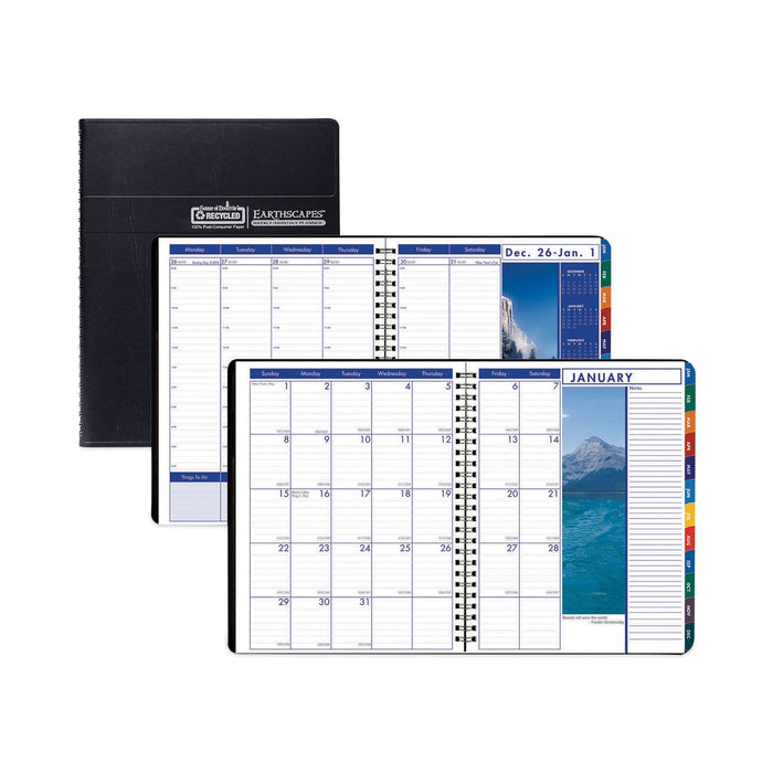 House of Doolittle Earthscapes Recycled Weekly/Monthly Appointment Book, Landscape Photos, 11 x 8.5, Black Soft Cover, 12-Month (Jan-Dec): 2023