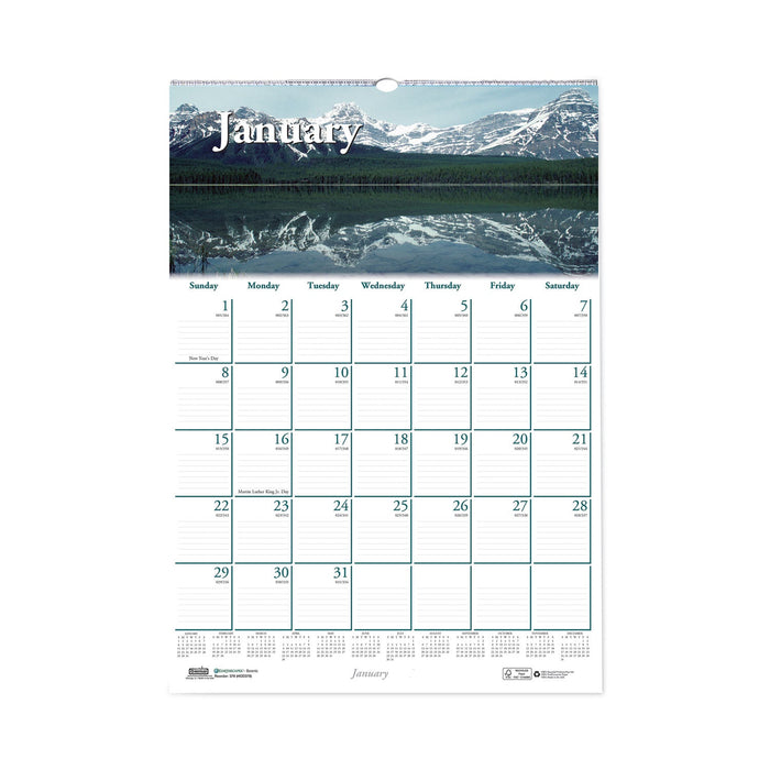 House of Doolittle Earthscapes Recycled Monthly Wall Calendar, Scenic Beauty Photography, 12 x 16.5, White Sheets, 12-Month (Jan-Dec): 2023