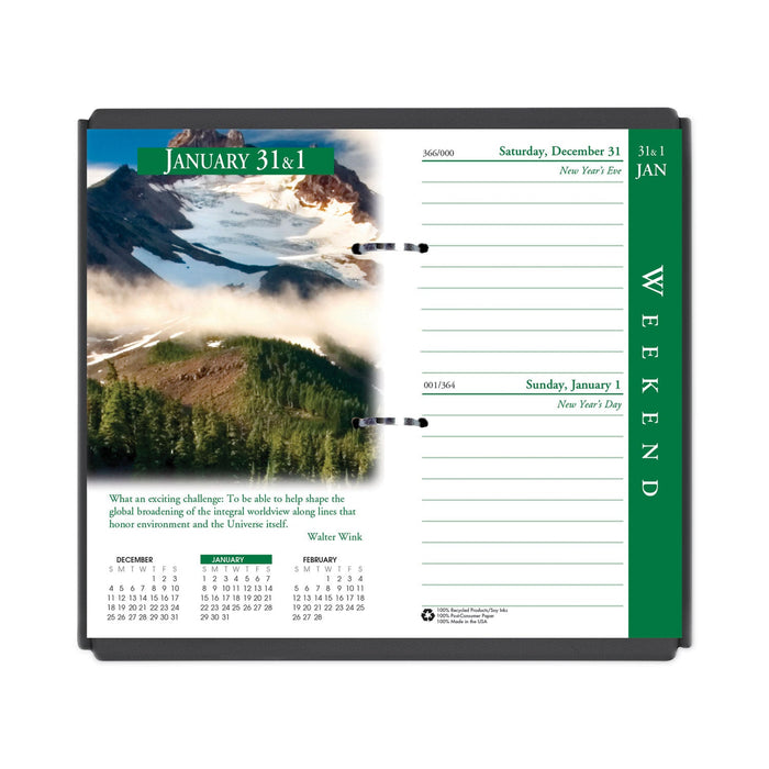 House of Doolittle Earthscapes Desk Calendar Refill, Nature Photography, 3.5 x 6, White/Multicolor Sheets, 2023