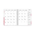 Brownline Essential Collection 14-Month Ruled Monthly Planner, 8.88 x 7.13, Daisy Black/Pink Cover, 14-Month (Dec to Jan): 2022 to 2023