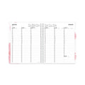 Brownline Essential Collection Weekly Appointment Book in Columnar Format, 11 x 8.5, Daisy Black/Pink Cover, 12-Month(Jan to Dec): 2023