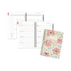 AT-A-GLANCE Badge Floral Weekly/Monthly Planner, Badge Floral Artwork, 8.5x5.5, Blue/Green/Pink Cover, 13-Month(Jan to Jan): 2023 to 2024