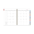 AT-A-GLANCE Badge Hand Drawn Geo Weekly/Monthly Planner, Badge Geo Artwork, 11x8.5, Blue/White Cover, 13-Month(Jan to Jan): 2023 to 2024