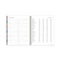 AT-A-GLANCE Badge Hand Drawn Geo Weekly/Monthly Planner, Badge Geo Artwork, 11x8.5, Blue/White Cover, 13-Month(Jan to Jan): 2023 to 2024