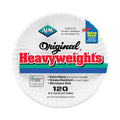 AJM Packaging Corporation Gold Label Coated Paper Plates, 9" dia, White, 120/Pack, 8 Packs/Carton
