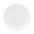 AJM Packaging Corporation Coated Paper Plates, 6" dia, White, 100/Pack, 12 Packs/Carton