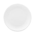 AJM Packaging Corporation Coated Paper Plates, 9" dia, White, 100/Pack, 12 Packs/Carton
