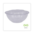 Eco-Products Renewable and Compostable Salad Bowls with Lids, 24 oz, Clear, Plastic, 50/Pack, 3 Packs/Carton