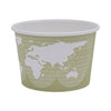 Eco-Products World Art Renewable and Compostable Food Container, 16 oz, 4.05 Diameter x 3 h, Seafoam, Paper, 25/Pack, 20 Packs/Carton