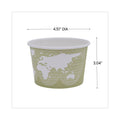 Eco-Products World Art Renewable and Compostable Food Container, 16 oz, 4.05 Diameter x 3 h, Seafoam, Paper, 25/Pack, 20 Packs/Carton