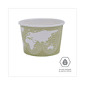 Eco-Products World Art Renewable and Compostable Food Container, 16 oz, 4.05 Diameter x 3 h, Seafoam, Paper, 25/Pack, 20 Packs/Carton