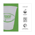 Eco-Products GreenStripe Renewable and Compostable Cold Cups Convenience Pack, 12 oz, Clear, 50/Pack