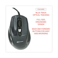 Innovera Full-Size Wired Optical Mouse, USB 2.0, Right Hand Use, Black