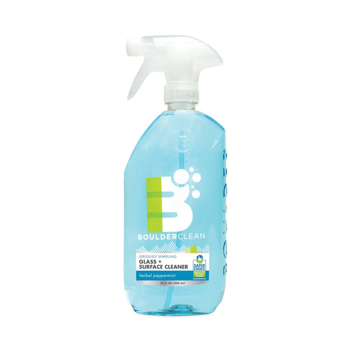 Boulder Clean Glass + Surface Cleaner, Herbal Peppermint, 28 oz Bottle
