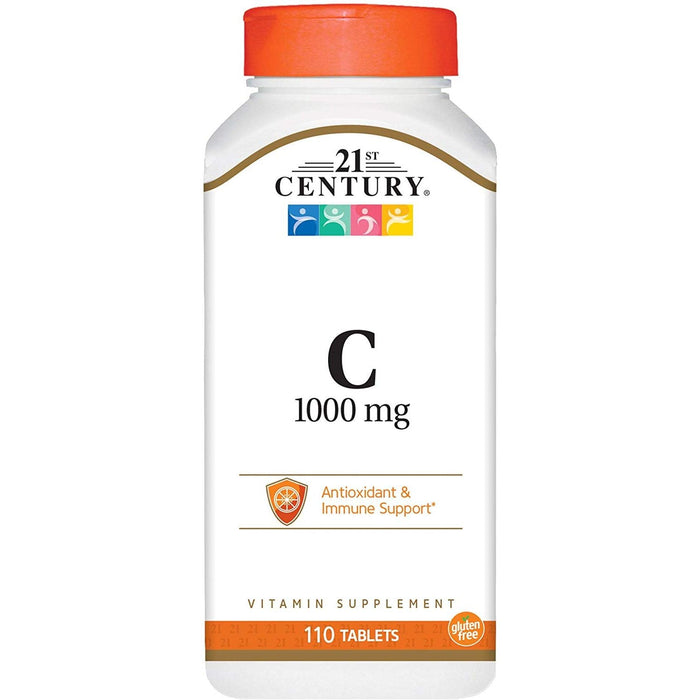 21st Century Vitamin C with Rose Hips 1000 mg Tablets (110 Count) by Pasteur Pharmacy
